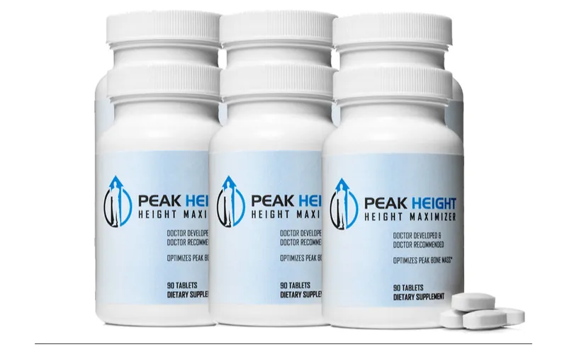 Six-bottle supply of Peak Height: the height enhancement option we recommend